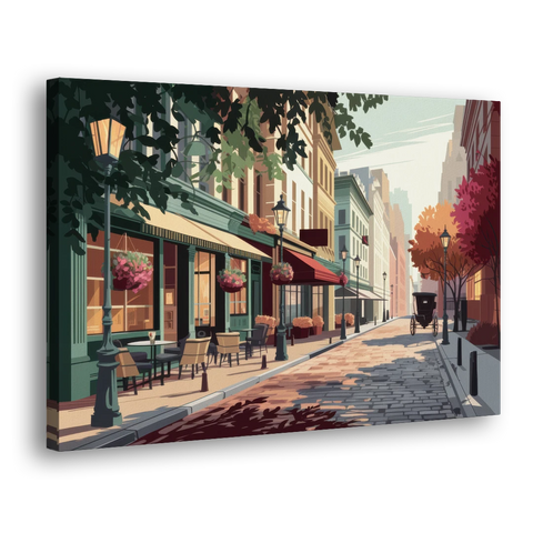 Franklin Vintage Streets - Canvas Wall Art - Side
