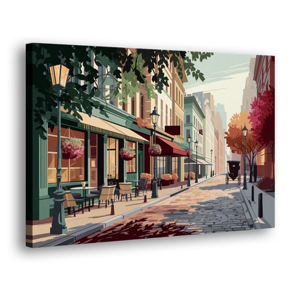 Franklin Vintage Streets Side - Canvas Wall Art