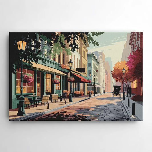 Franklin Vintage Streets - Canvas Wall Art