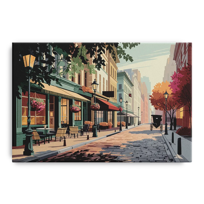 Franklin Vintage Streets Front - Canvas Wall Art