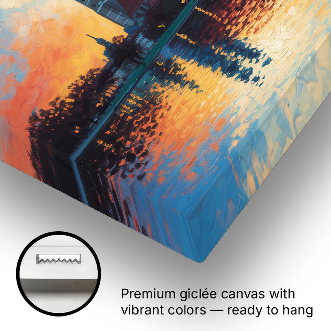 Frauenkirche Silhouette - Canvas Wall Art - Gallery Wrap Corner