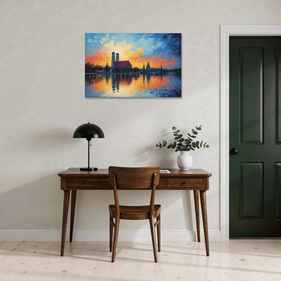 Frauenkirche Silhouette - Canvas Wall Art - Office - 36x24