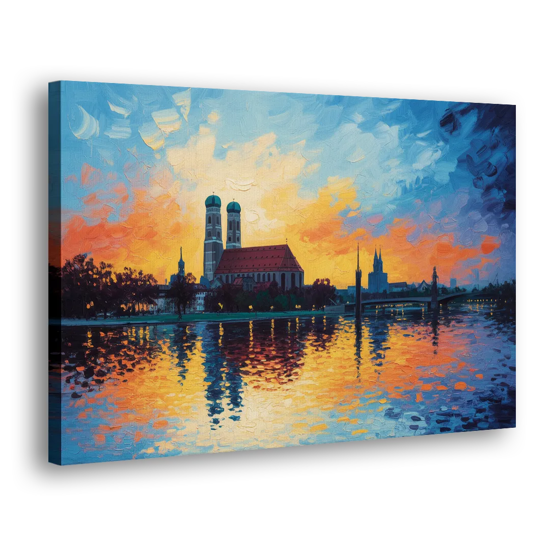 Frauenkirche Silhouette Side - Canvas Wall Art