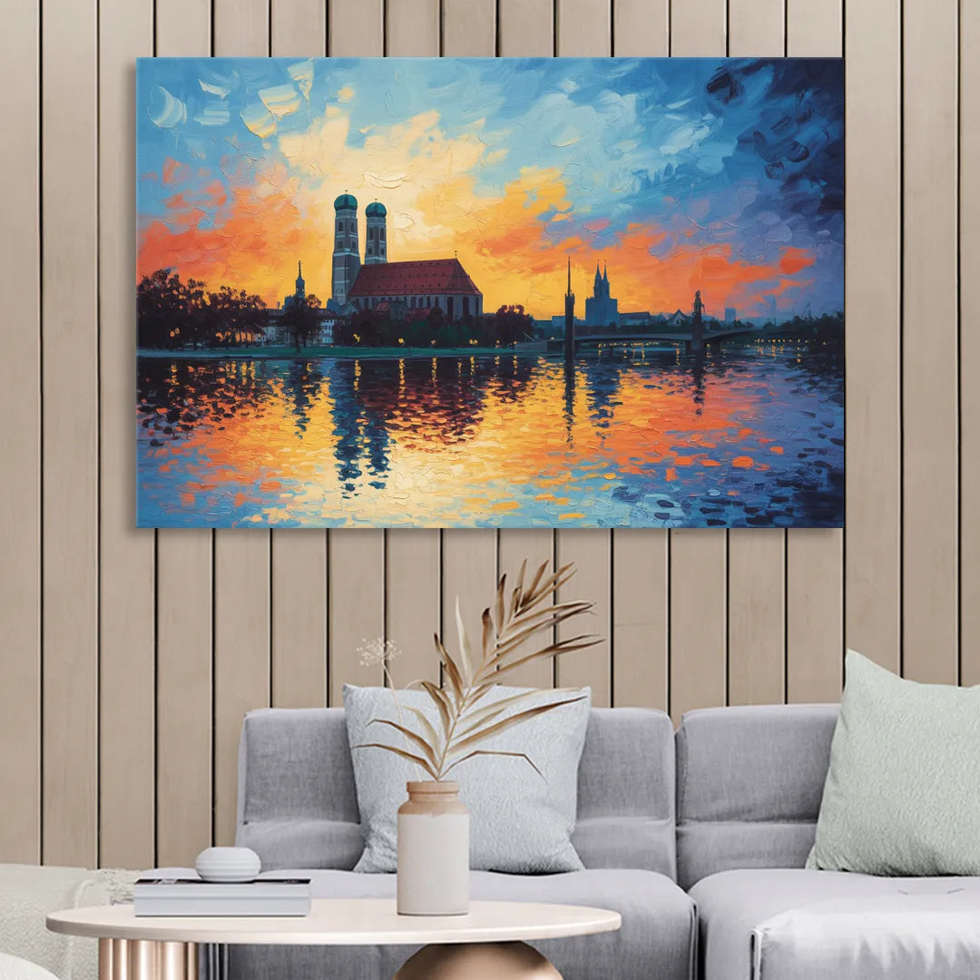 Frauenkirche Silhouette Living Room - Canvas Wall Art