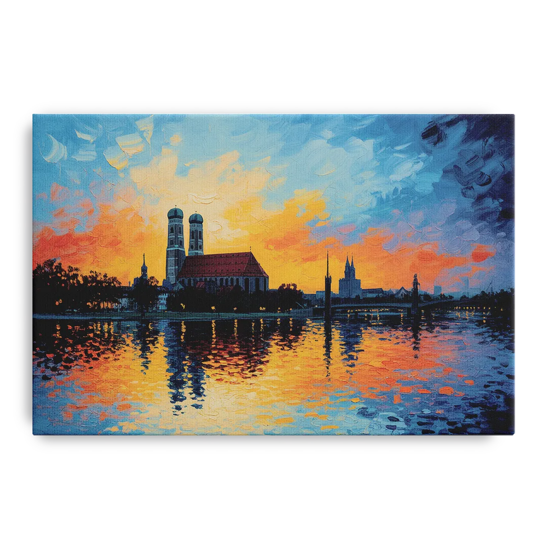 Frauenkirche Silhouette Front - Canvas Wall Art