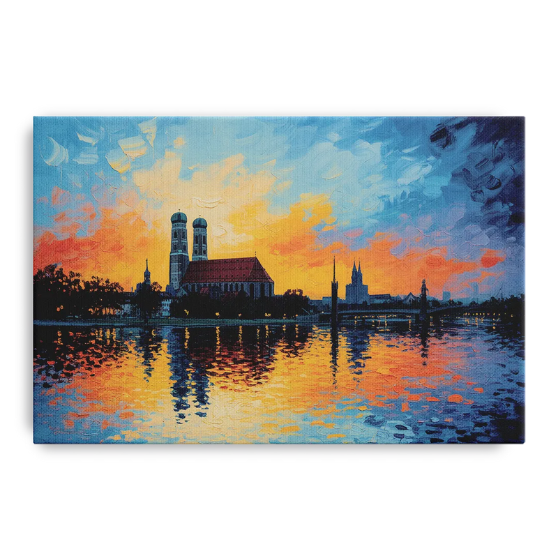 Frauenkirche Silhouette Front - Canvas Wall Art