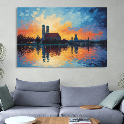 Frauenkirche Silhouette Sitting Room - Canvas Wall Art