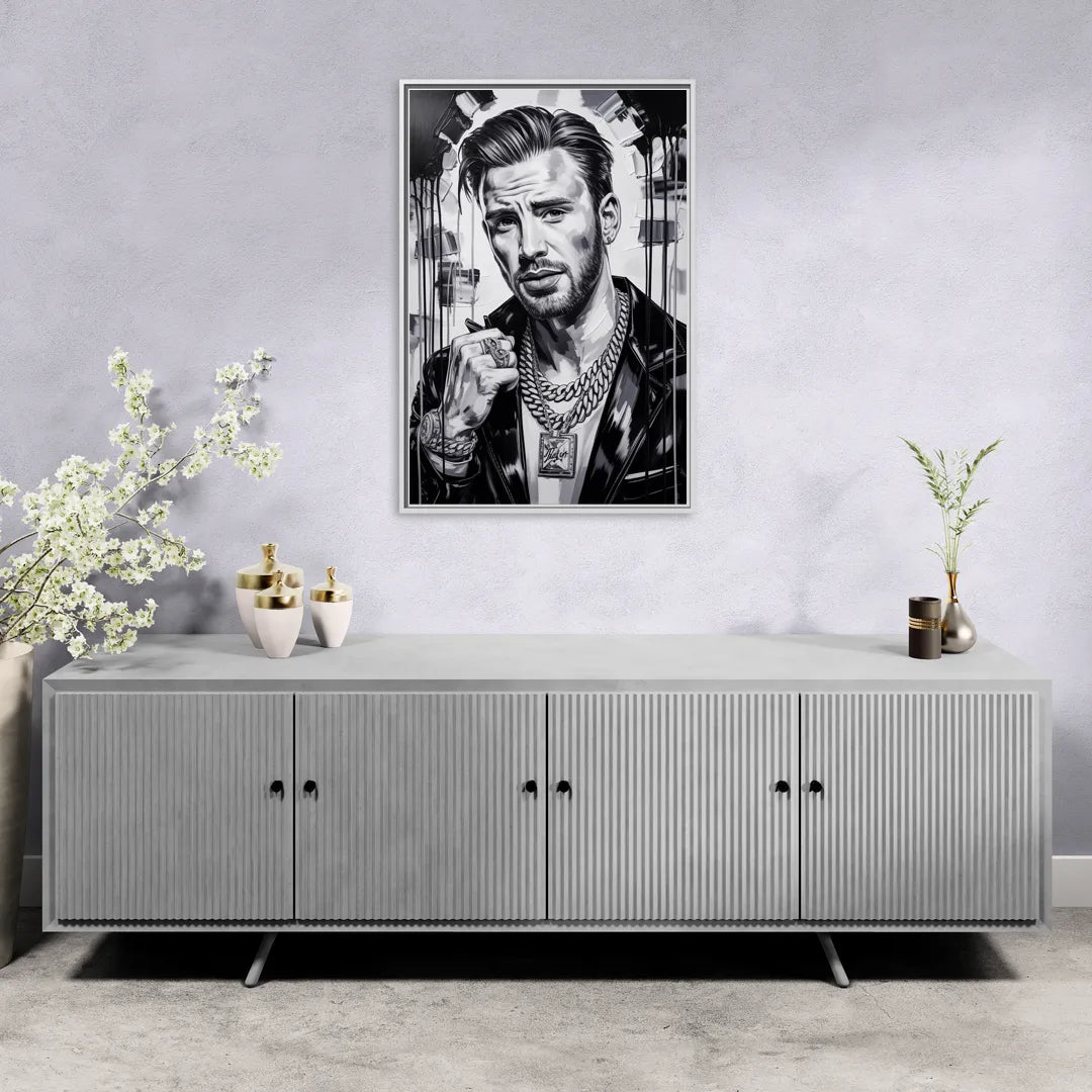 Freedom Born - Living Room White Frame Canvas