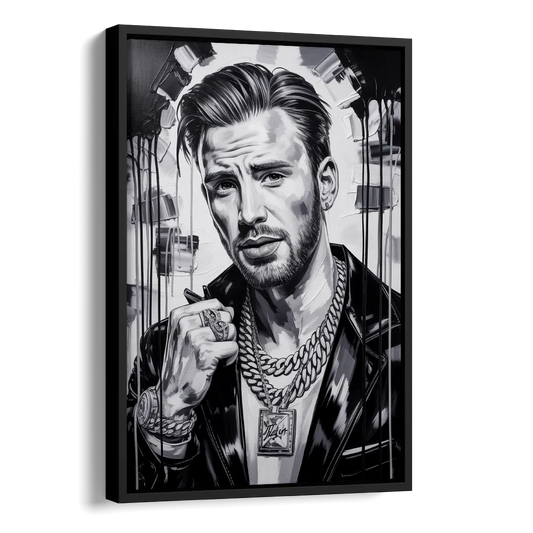 Freedom Born Side - Black Canvas Wall Art