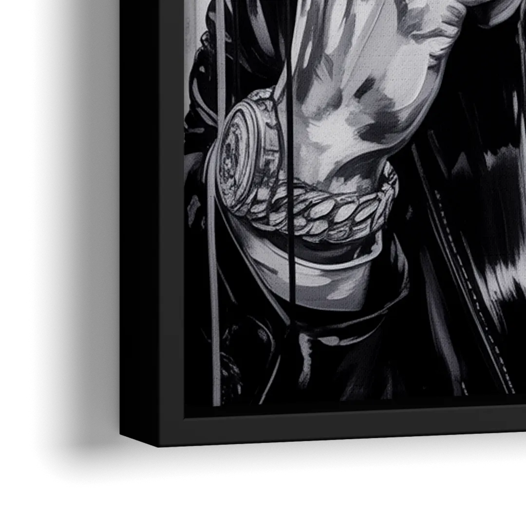 Freedom Born - Close-Up Black Frame Canvas