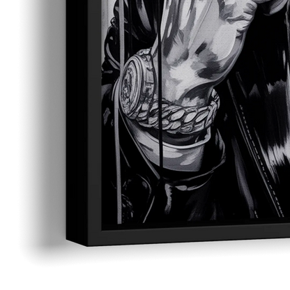 Freedom Born - Close-Up Black Frame Canvas