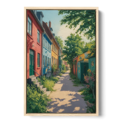 Freetown Christiania - Oak Framed Canvas Wall Art - Front