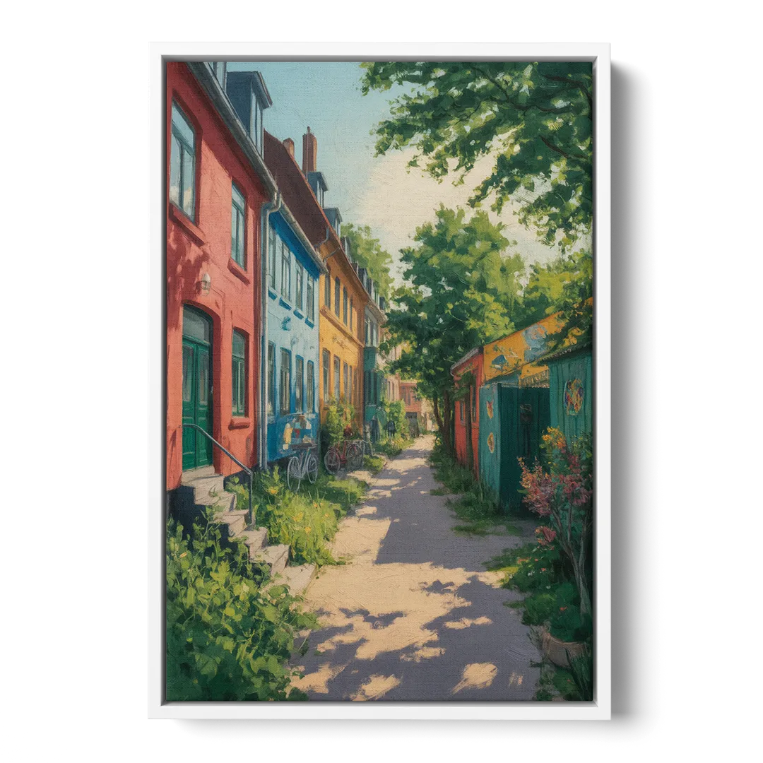 Freetown Christiania Front - White Canvas Wall Art