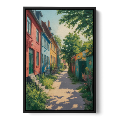 Freetown Christiania Front - Black Canvas Wall Art