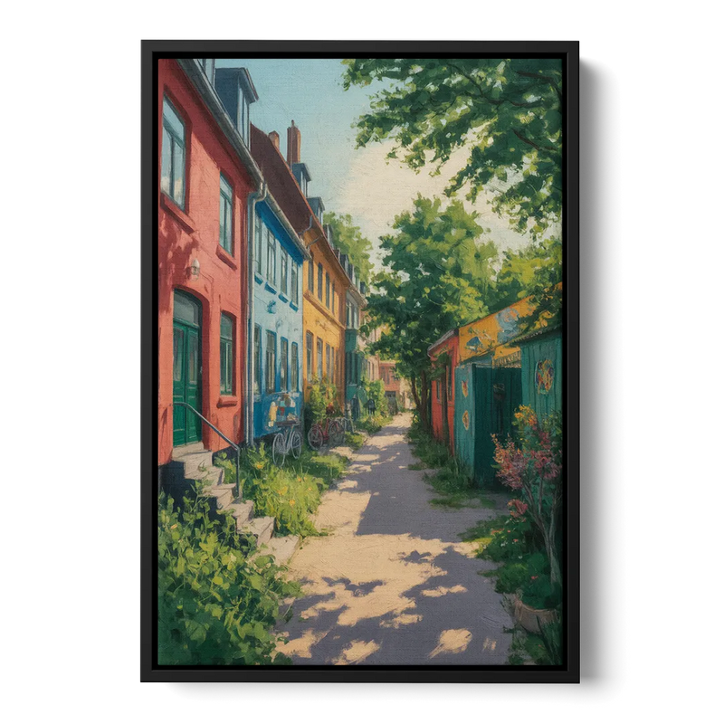 Freetown Christiania Front - Black Canvas Wall Art