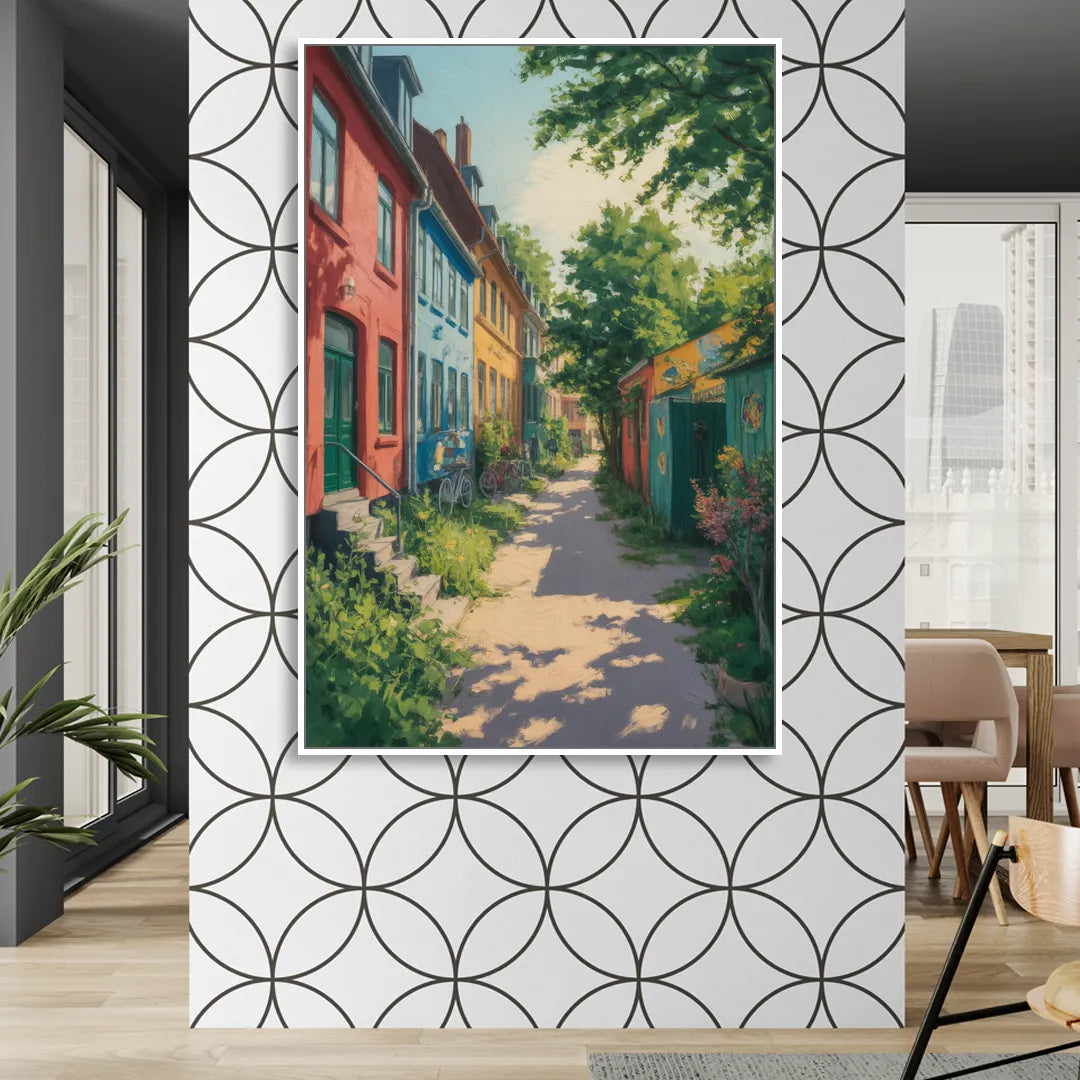 Freetown Christiania Sitting Room - White Canvas Wall Art