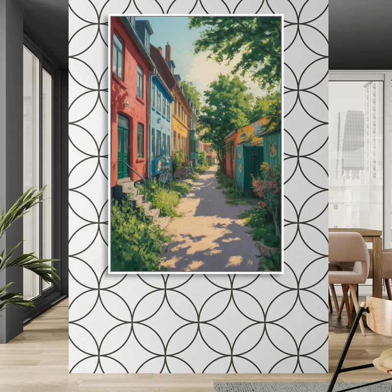 Freetown Christiania Sitting Room - White Canvas Wall Art