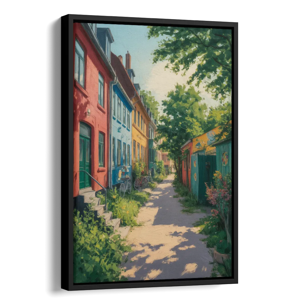 Freetown Christiania Side - Black Canvas Wall Art