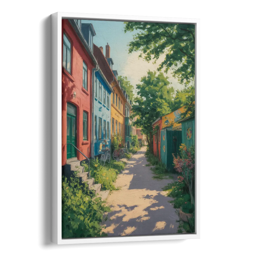 Freetown Christiania Side - White Canvas Wall Art