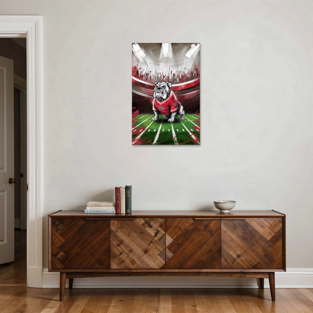 Fresno Bulldogs Game Day - Canvas Wall Art - Coffee Table - 24x36