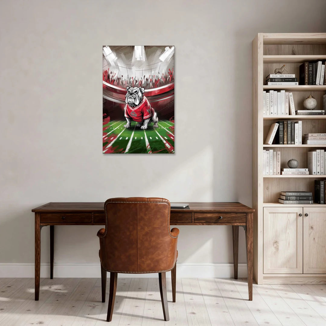 Fresno Bulldogs Game Day - Canvas Wall Art - Office - 24x36