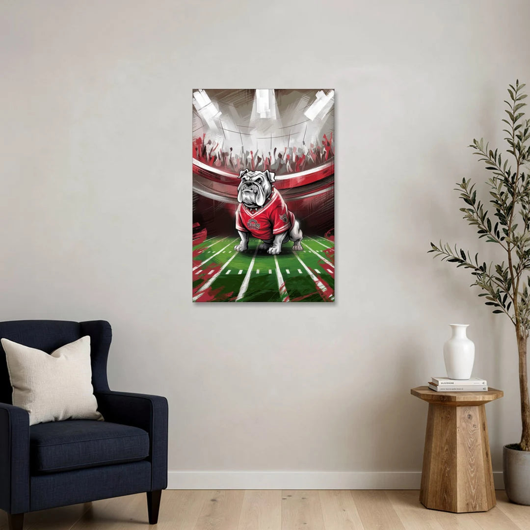 Fresno Bulldogs Game Day - Canvas Wall Art - Sofa - 24x36