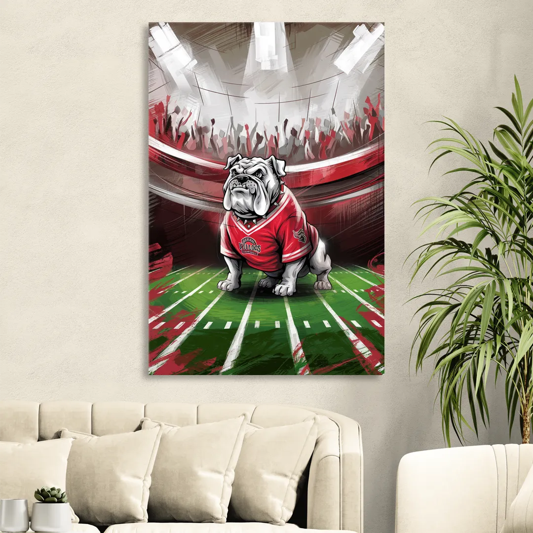 Fresno Bulldogs Game Day Sitting Room - Canvas Wall Art