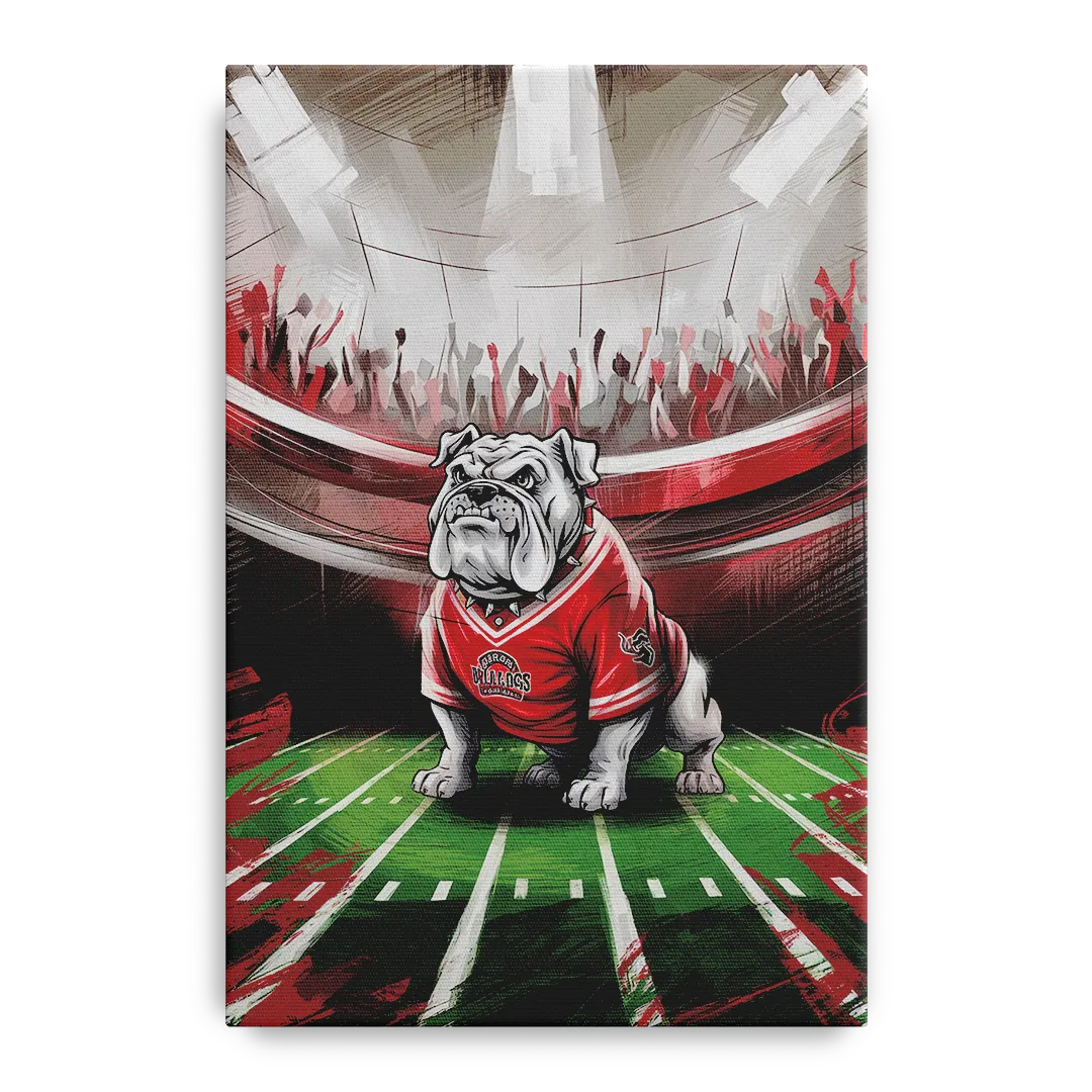 Fresno Bulldogs Game Day Front - Canvas Wall Art
