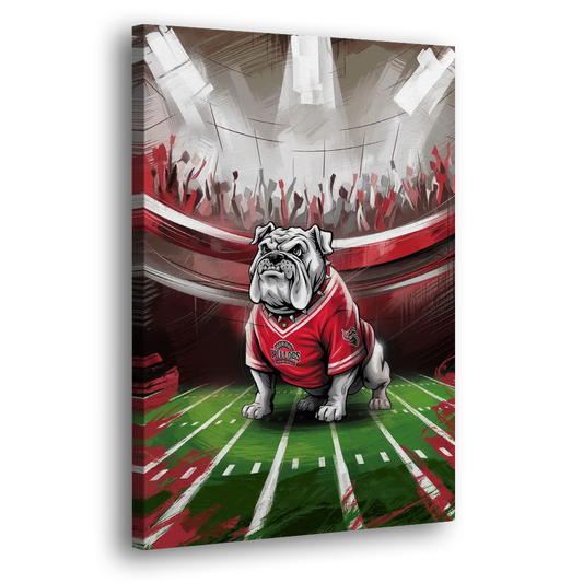 Fresno Bulldogs Game Day Side - Canvas Wall Art