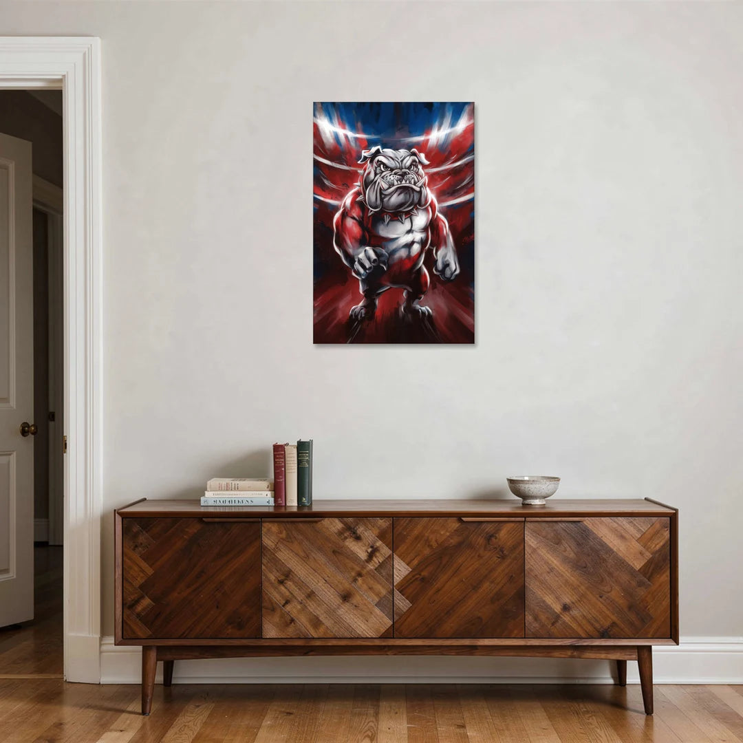 Fresno Bulldogs Legacy - Canvas Wall Art - Coffee Table - 24x36