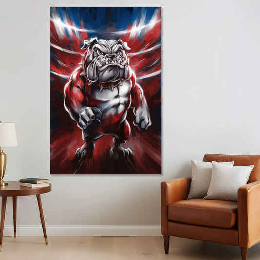 Fresno Bulldogs Legacy - Canvas Wall Art - Sofa - 40x60