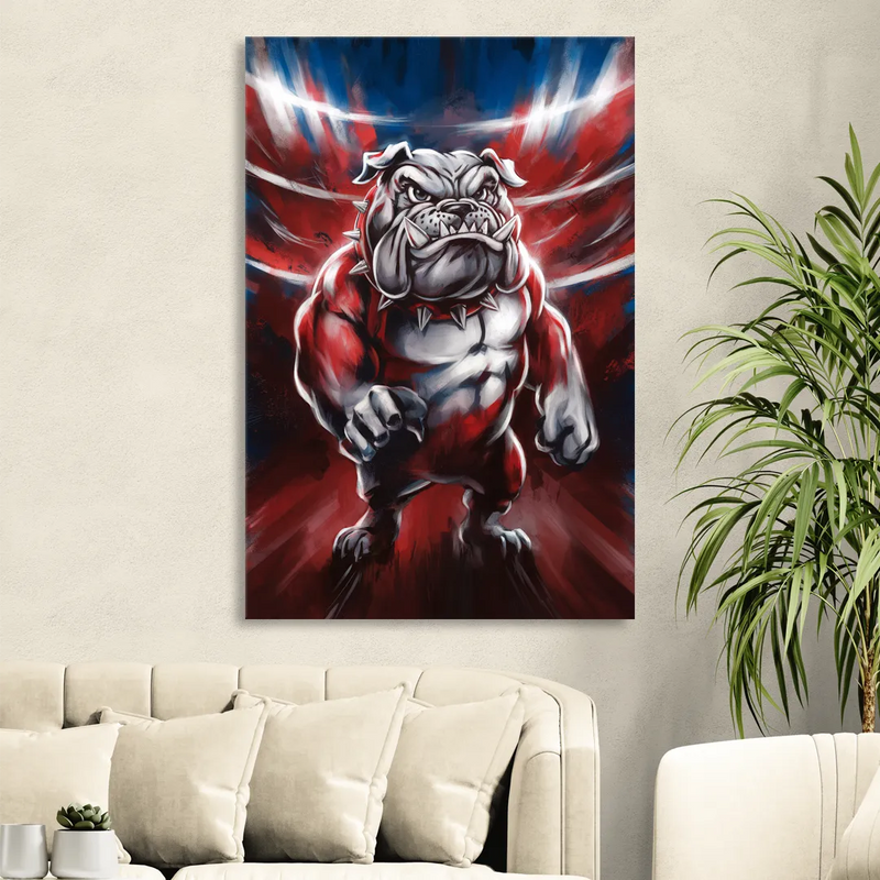 Fresno Bulldogs Legacy Living Room - Canvas Wall Art