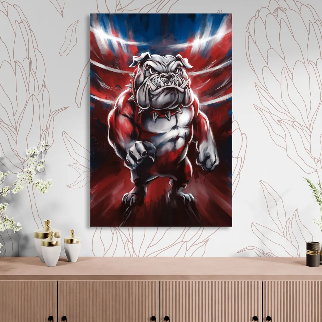 Fresno Bulldogs Legacy Sitting Room - Canvas Wall Art