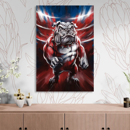 Fresno Bulldogs Legacy Sitting Room - Canvas Wall Art