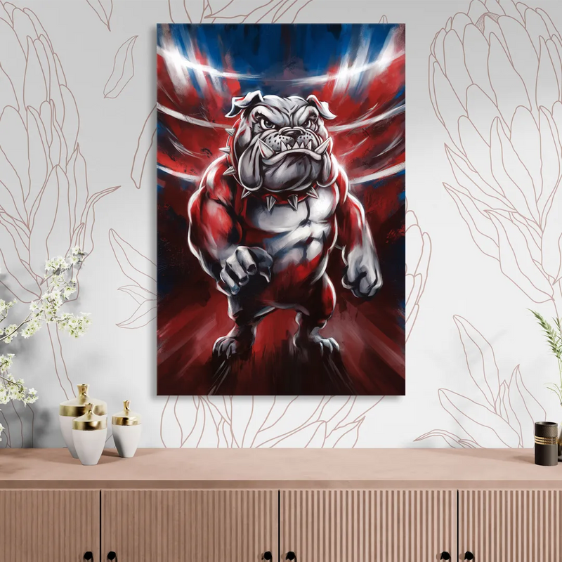 Fresno Bulldogs Legacy Sitting Room - Canvas Wall Art