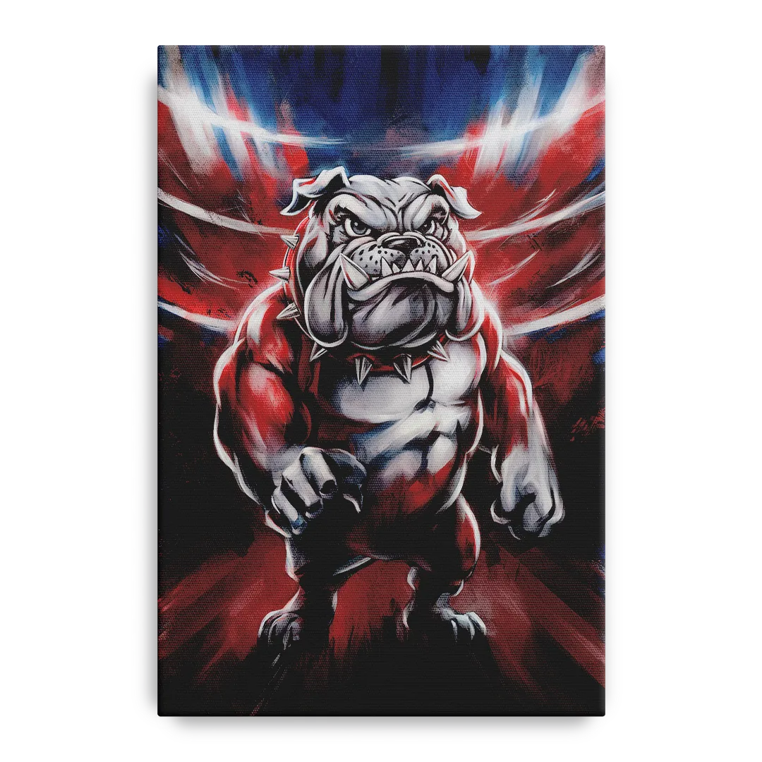 Fresno Bulldogs Legacy Front - Canvas Wall Art