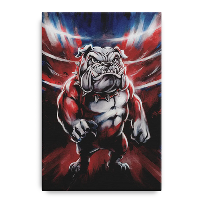 Fresno Bulldogs Legacy Front - Canvas Wall Art