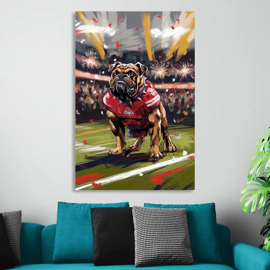 Fresno State Bulldogs Championship Glory Living Room - Canvas Wall Art