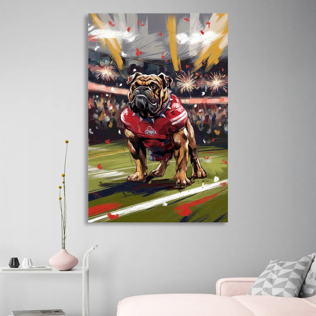 Fresno State Bulldogs Championship Glory Sitting Room - Canvas Wall Art