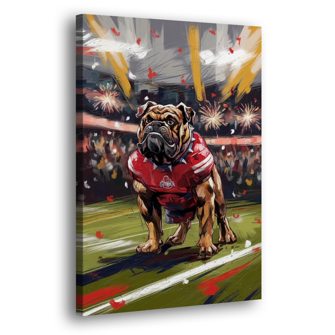 Fresno State Bulldogs Championship Glory Side - Canvas Wall Art