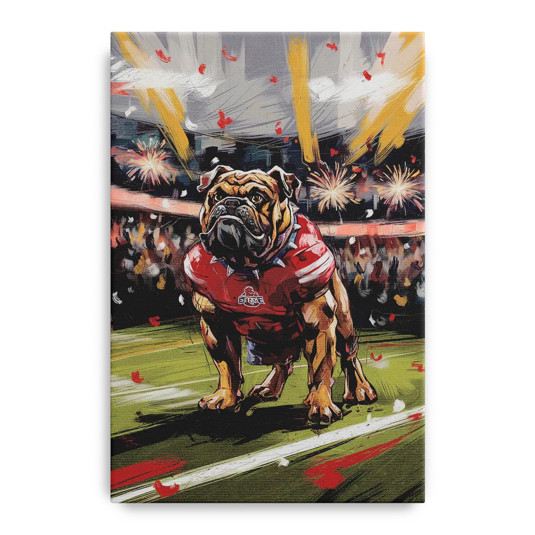 Fresno State Bulldogs Championship Glory Front - Canvas Wall Art