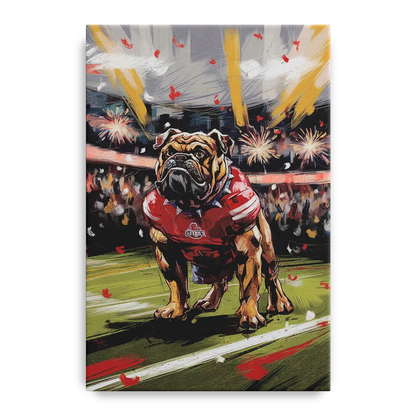 Fresno State Bulldogs Championship Glory Front - Canvas Wall Art