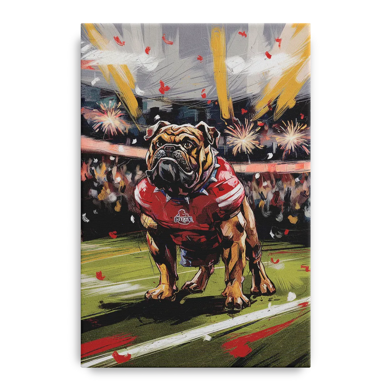 Fresno State Bulldogs Championship Glory Front - Canvas Wall Art