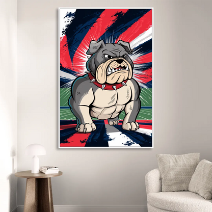 Fresno State Bulldogs Pride Sitting Room - White Canvas Wall Art