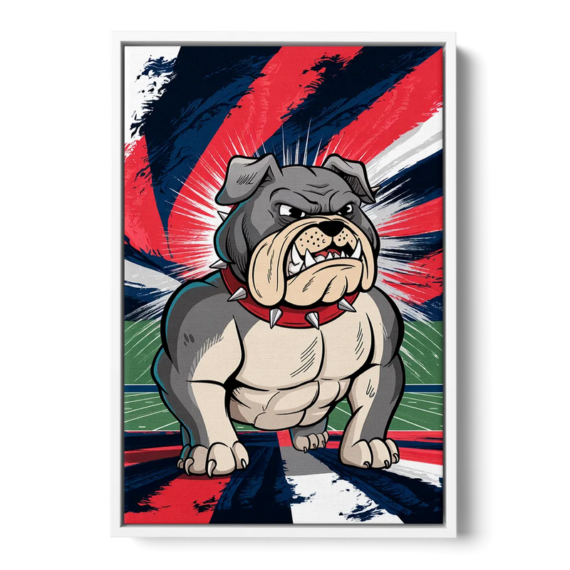 Fresno State Bulldogs Pride Front - White Canvas Wall Art