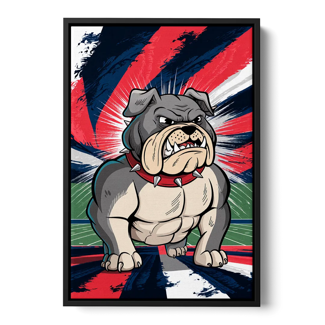 Fresno State Bulldogs Pride Front - Black Canvas Wall Art