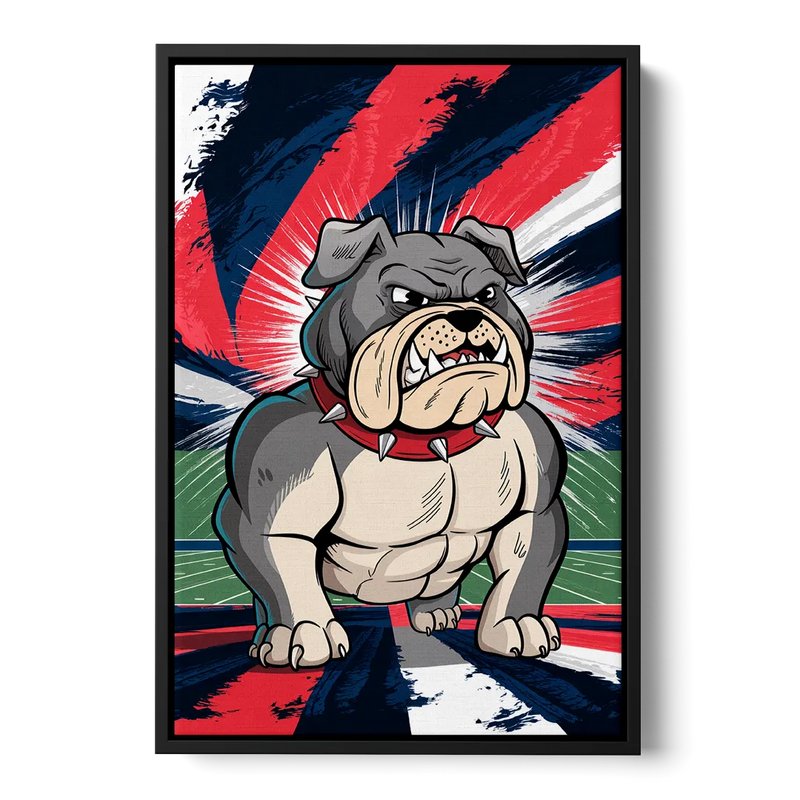 Fresno State Bulldogs Pride Front - Black Canvas Wall Art