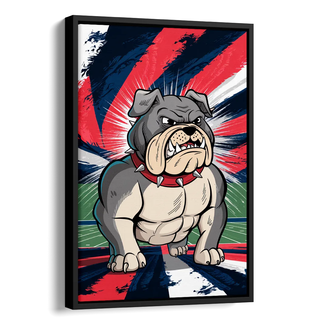 Fresno State Bulldogs Pride Side - Black Canvas Wall Art