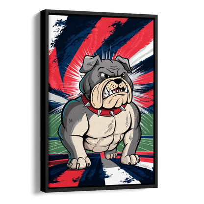 Fresno State Bulldogs Pride Side - Black Canvas Wall Art