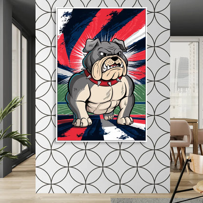 Fresno State Bulldogs Pride Living Room - White Canvas Wall Art